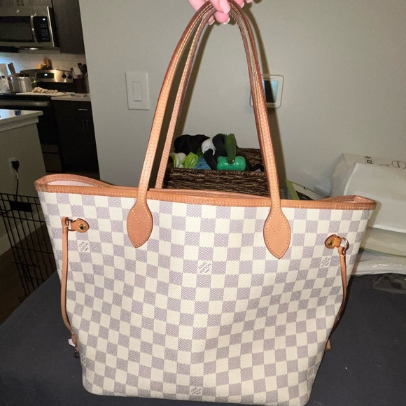 Louis Vuitton Handbags - Neverfull MM Damier Azur Ballerine